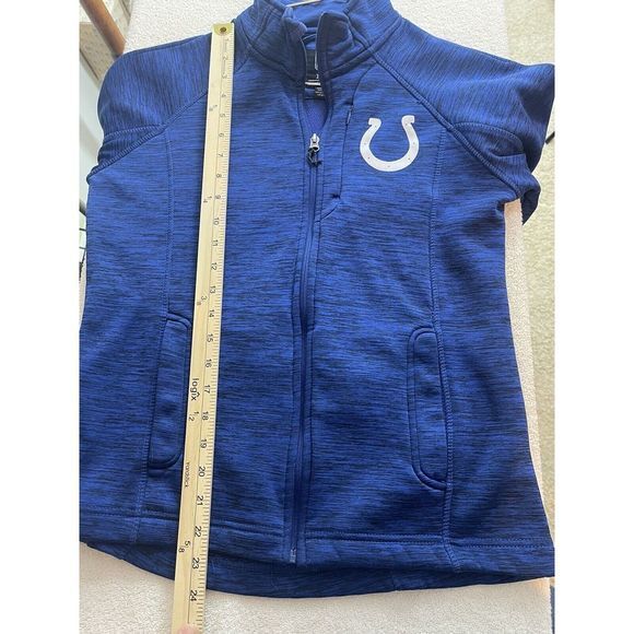 Indianapolis Colts Women’s Full Zip Jacket Fleece Lined Pocket For Earbuds Med. - Picture 5 of 6